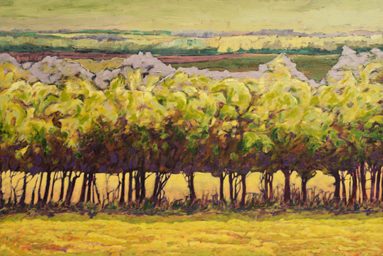 Artist: John Doyle Painting: Yellow Tree Line