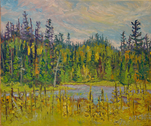 Artist: Lawrence Nickle Painting: Pegg's Lake Ryerson Township Dist. of Parry Sound