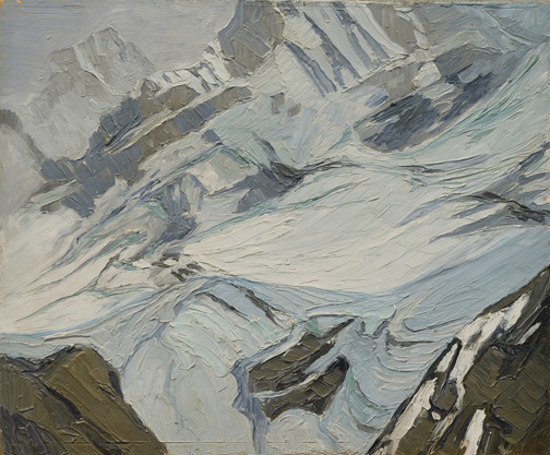Artist: Lawrence Nickle Painting: Columbia Icefields Athabasca Glacier, Alberta