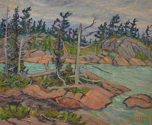 Artist: Lawrence Nickle Painting: Georgian Bay Byng Inlet at Buoy H26/2, Clark Island