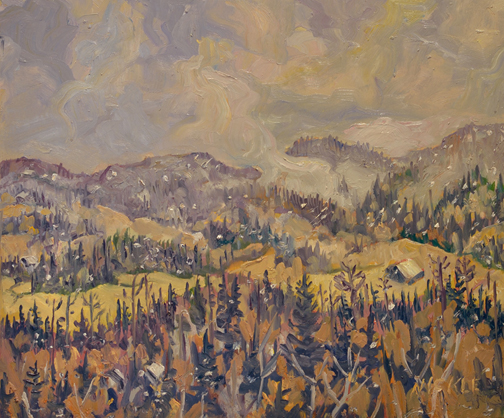 Artist: Lawrence Nickle Painting: Magnetawan Valley, Armour Twp. (2010)