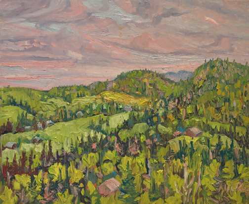 Artist: Lawrence Nickle Painting: Magnetawan Valley from Raison Road. Amour Twp (2011)