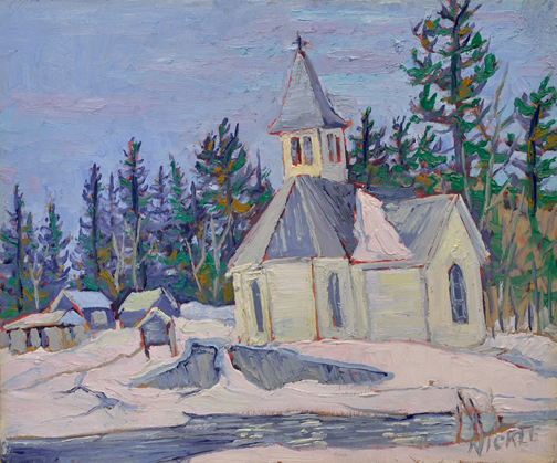 Artist: Lawrence Nickle Painting: St. George, The Martyr’s Anglican Church Magnetawan Dist. of Parry Sound