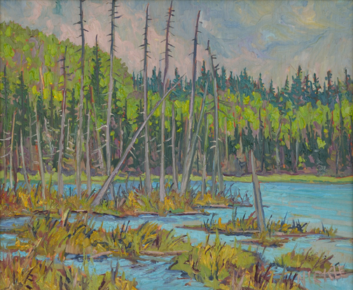 Artist: Lawrence Nickle Painting: Stoney Lake at Quarry Bay
