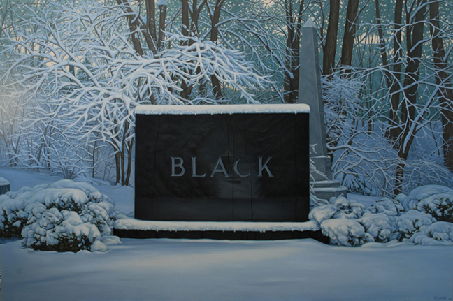 Artist: Sean Yelland Painting: Black in White Conrad Black