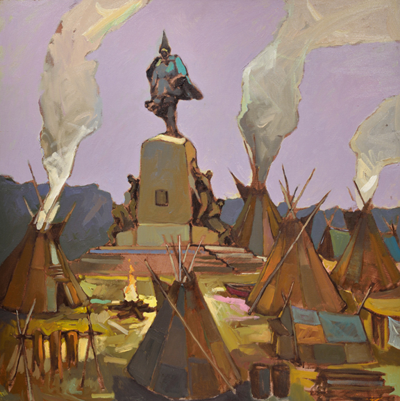 Artist: Travis Shilling Painting: Champlain and Camp