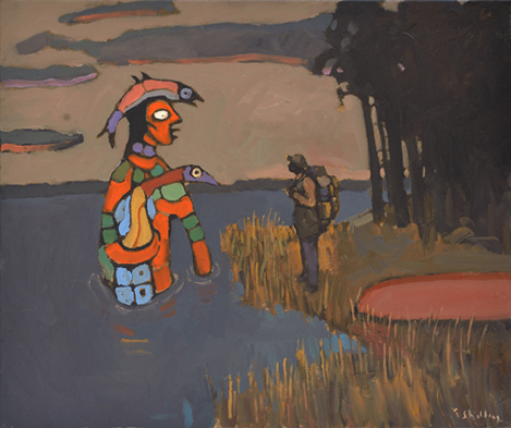 Artist: Travis Shilling Painting: They met before dawn, just as he was about to move on