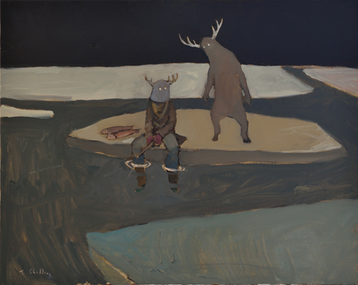 Artist: Travis Shilling Painting: Passing By. Two Fish