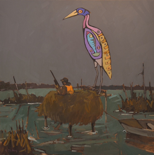 Artist: Travis Shilling | Painting: The Duck Blind and Heron