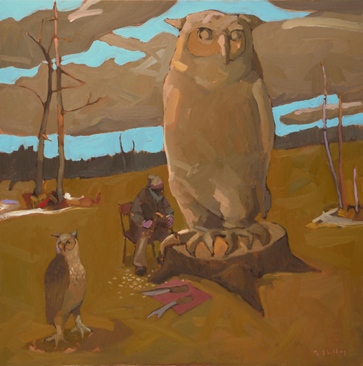 Artist: Travis Shilling | Painting: The Owl Carving