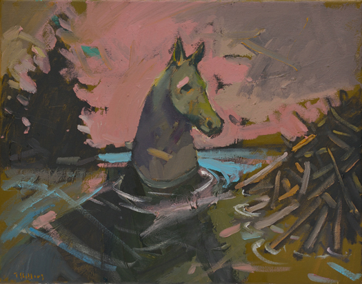 Artist: Travis Shilling Painting: Horse Builds a Beaver Lodge