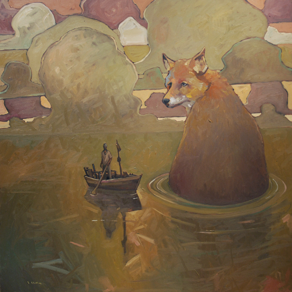Artist: Travis Shilling Painting: Fox and Boat