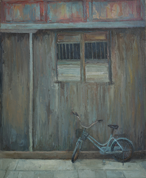Artist: Yi Song Painting: Untitled Blue Bicycle